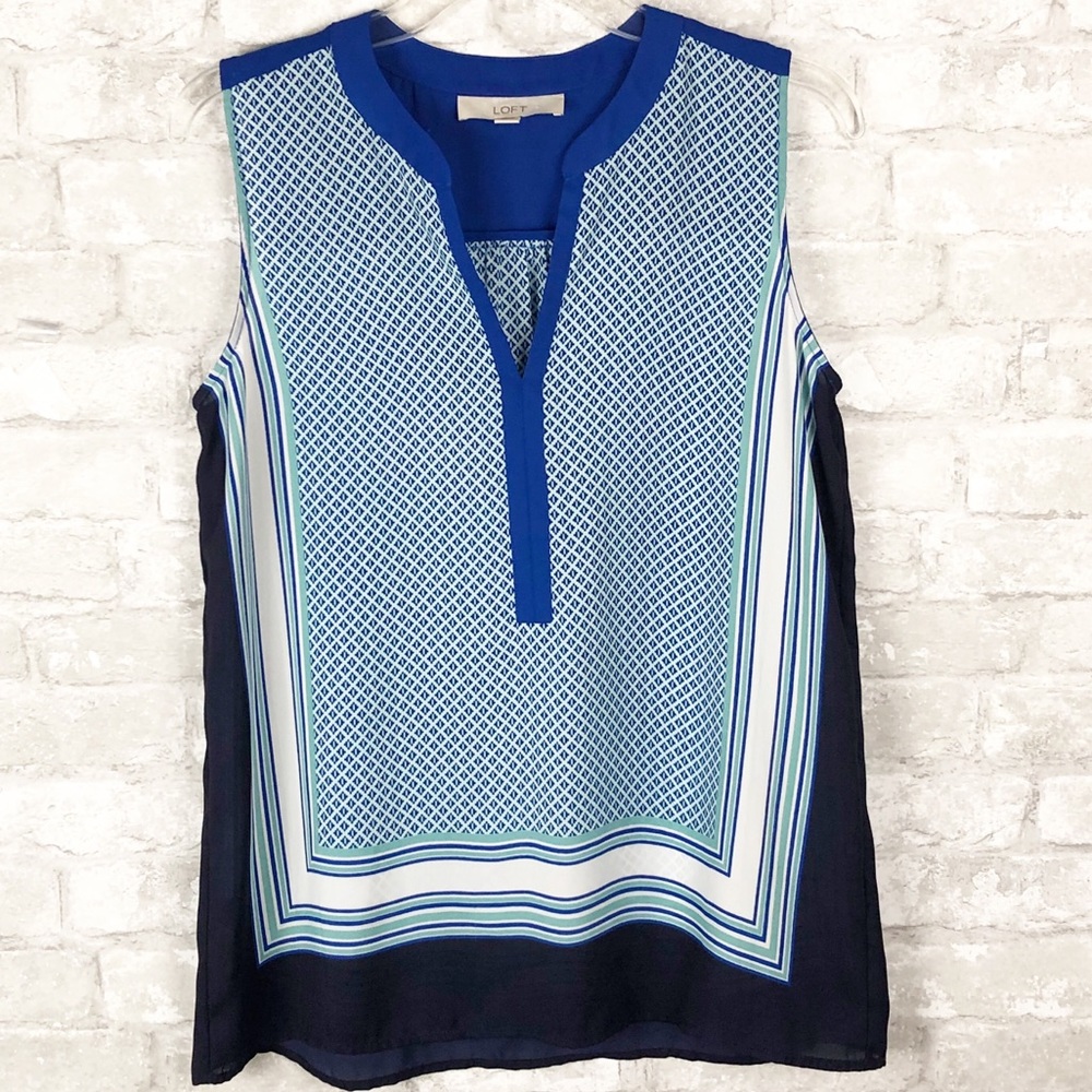 LOFT Blue and white shell Small
